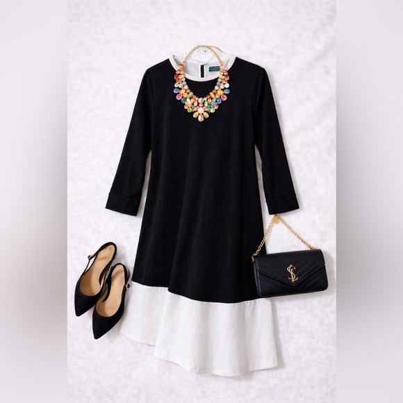 Ralph Lauren Dresses & Skirts - SOLD Ralph Lauren Black and White Midi Swing Dress